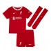 Liverpool Virgil van Dijk #4 Hjemmebanesæt Børn 2023-24 Kort ærmer (+ korte bukser)